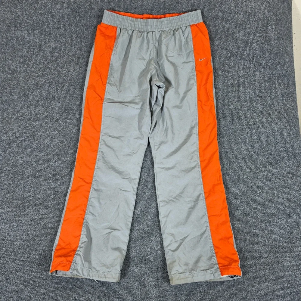 Y2K Nike Vintage Tracksuit Mens Large Grey Orange Full Zip Windbreaker Pants Set